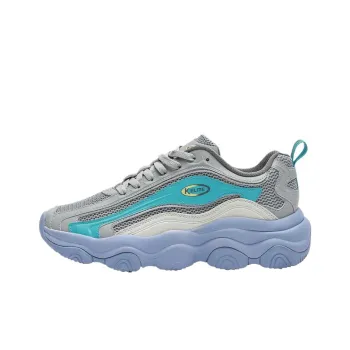 KELME Anti-Slip Wear-Resistant Low-Top Chunky Sneakers Women's Gray Blue