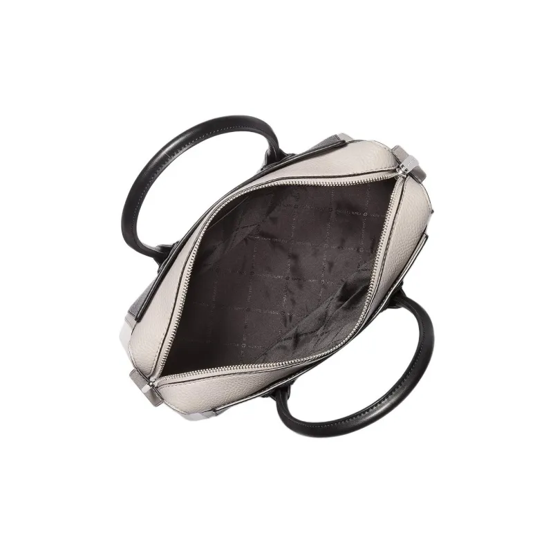 MICHAEL KORS Mercer Polyurethane One Shoulder Handbag Medium Size Women's Black & White-2