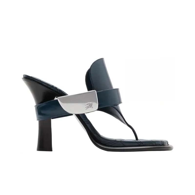 Burberry Flip Flops 5cm Women's Dark Blue-1