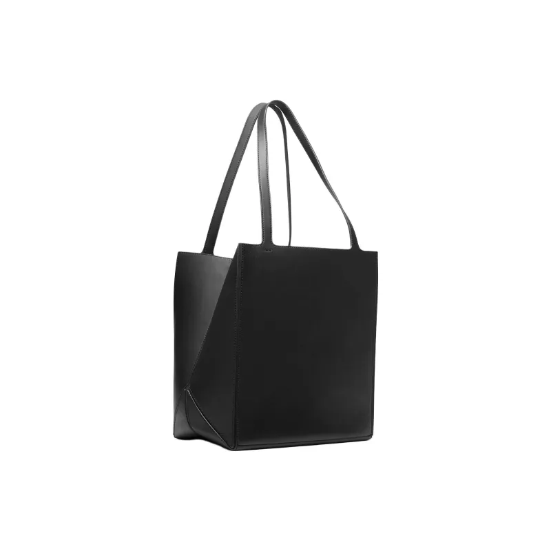 MICHAEL KORS Leather Tote Bag Shopping Bag Shoulder Bag Handbag Large Size Women's Black-1