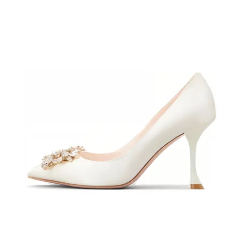 Roger Vivier RV BOUQUET STRASS High Heels Women's White