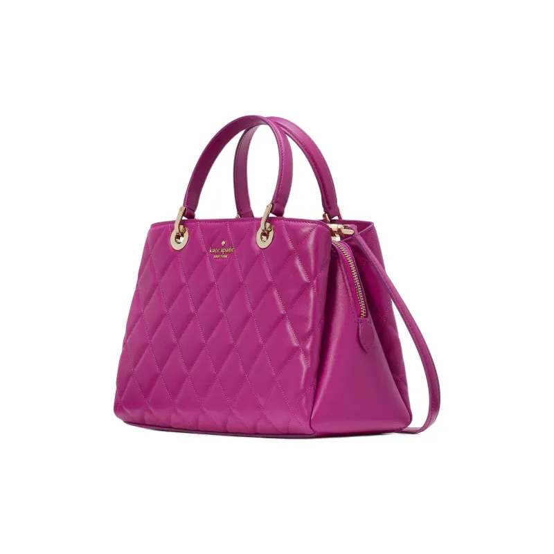 Kate Spade Smooth Quilted Leather Handbag Shoulder Bag Crossbody Bag Women's Bahia Rose-1