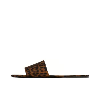 SAINT LAURENT Carlyle Leopard Patterned Sandals Women's