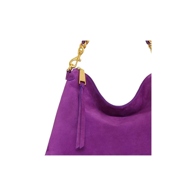 REBECCA MINKOFF Suede Handbag Shoulder Bag Women's Purple-3