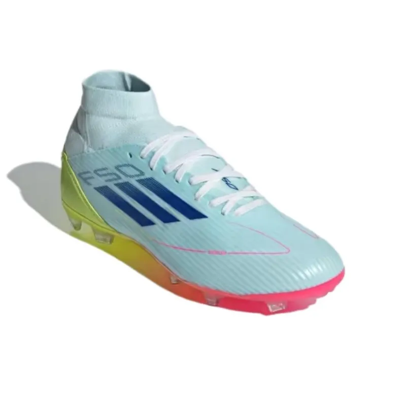 Adidas F50 Cushioning, Slip Resistant, And Abrasion Resistant Soccer Shoes Women's Blue-3