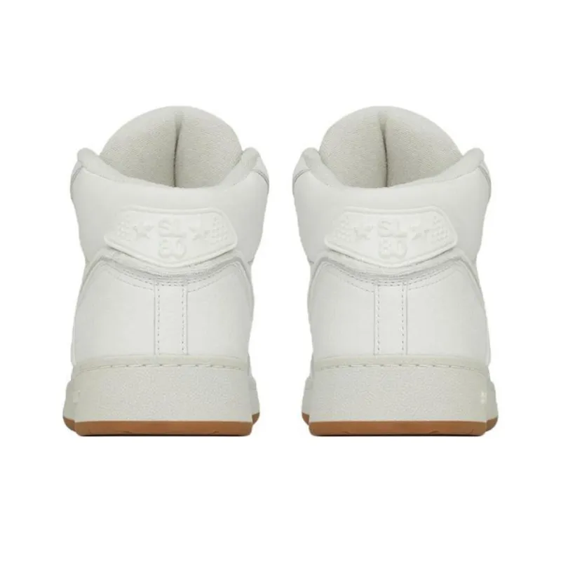 SAINT LAURENT Round Toe Lace-Up Sneakers Women's-4