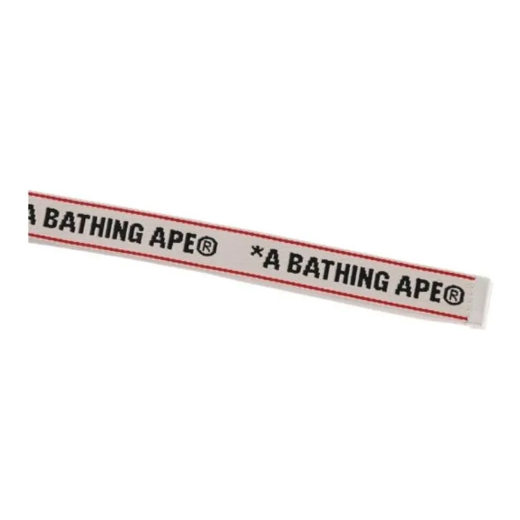 A BATHING APE Polyester Belt Kids White Width: 3.8CM-2