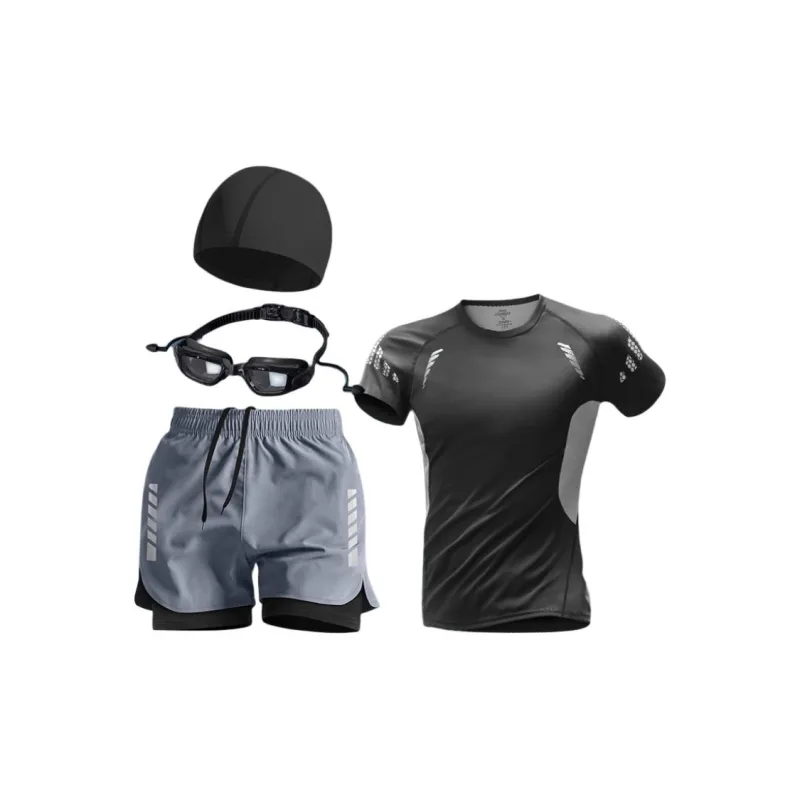 Yalu Preferred Swimming Sets Polyester+Elastane Swimming Pool, Seaside, Water Park, Hot Spring Men-5