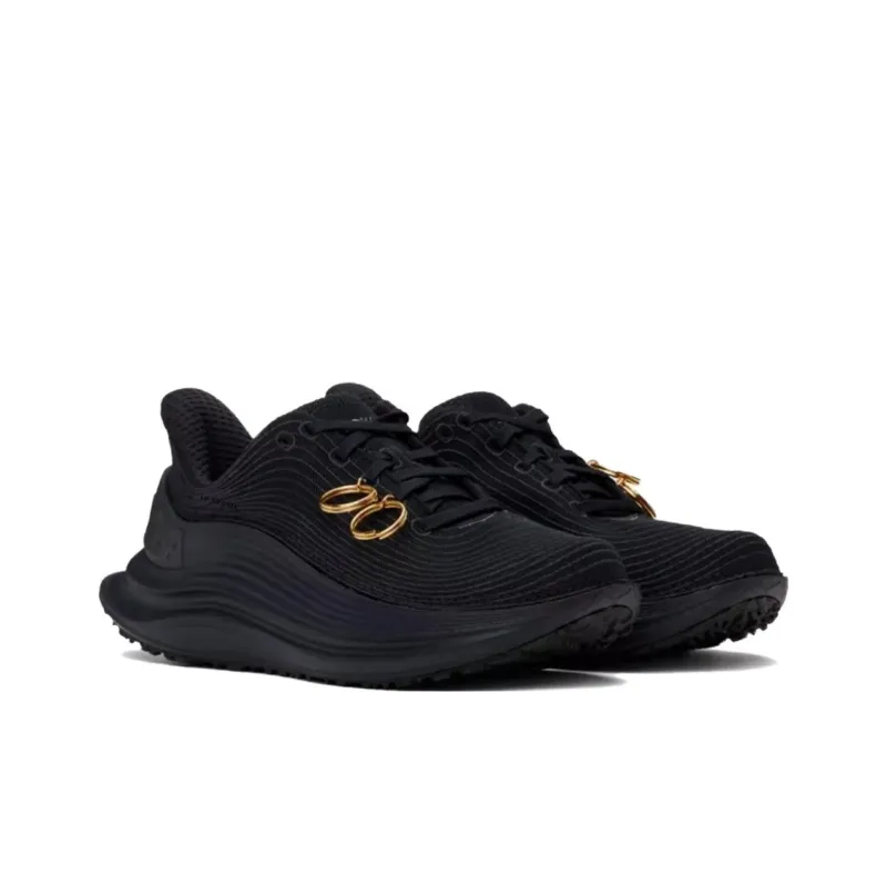 Comme Des Garcons x HOKA ONE ONE Anti Slip Wear Resistant Low Top Casual Running Shoes Unisex Black Gold-3