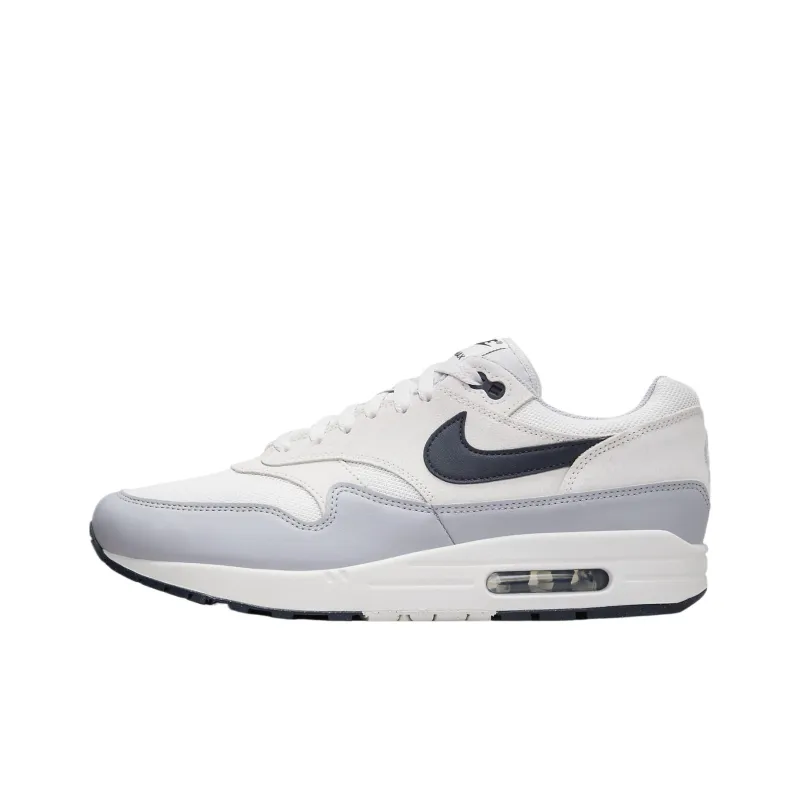 Nike Air Max 1 Slip Resistant Low Top Running Shoes Men White-0