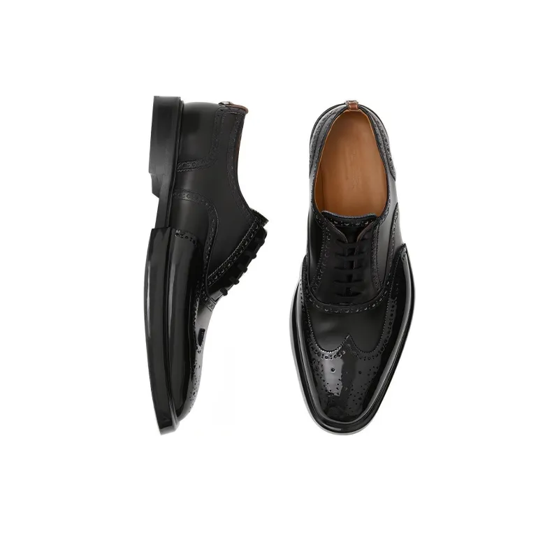 Burberry Dress Shoes Men Low-Top Black-2