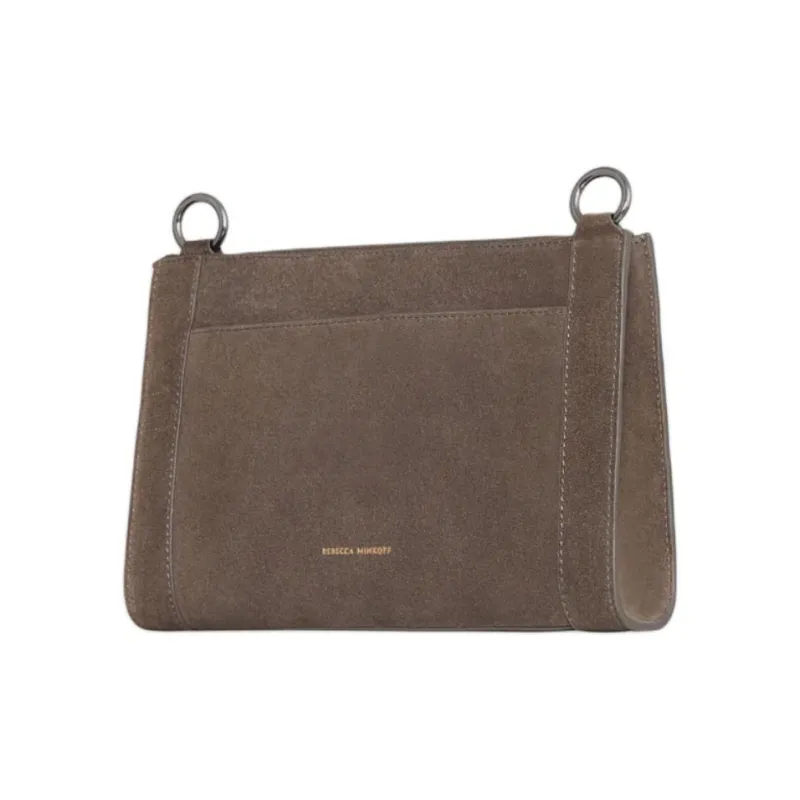 REBECCA MINKOFF Suede Shoulder Bag Crossbody Bag Women's Brown-1