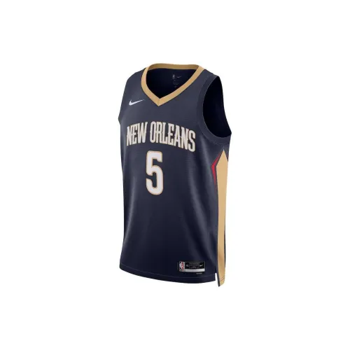 Nike X NBA New Orleans Pelicans Basketball Jerseys Unisex Marine Blue