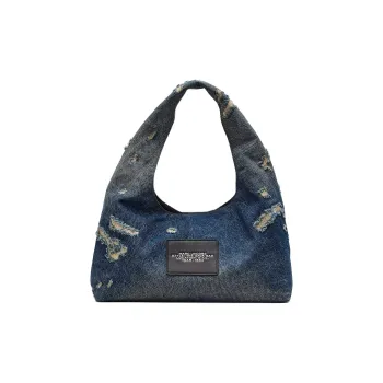 MARC JACOBS 100% Cotton Denim Handbag Women's Blue