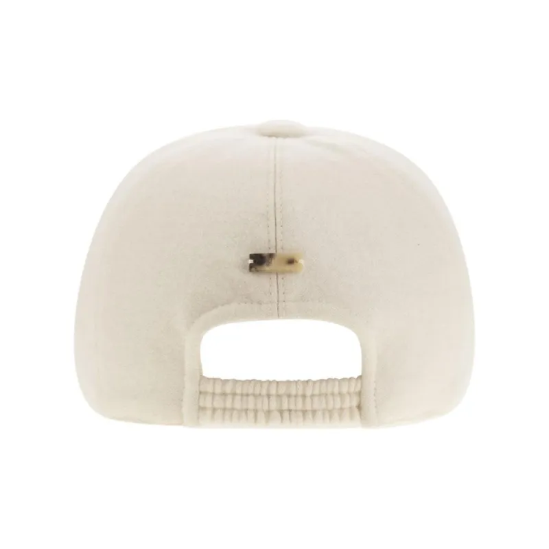 FEDELI Cashmere Baseball Caps Men White-2