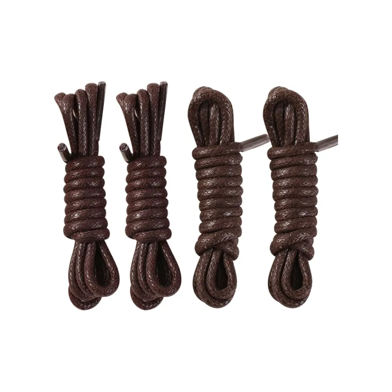 Footprint Tribe Polyester Cotton Blend Texture Lightweight Waxable Shoelaces Unisex-17