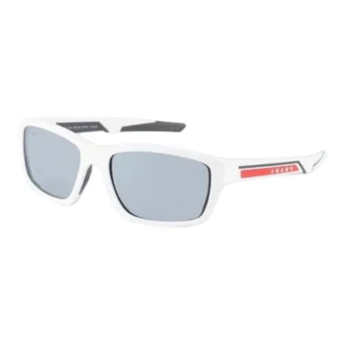 PRADA Acetate Rectangular Sunglasses Men White