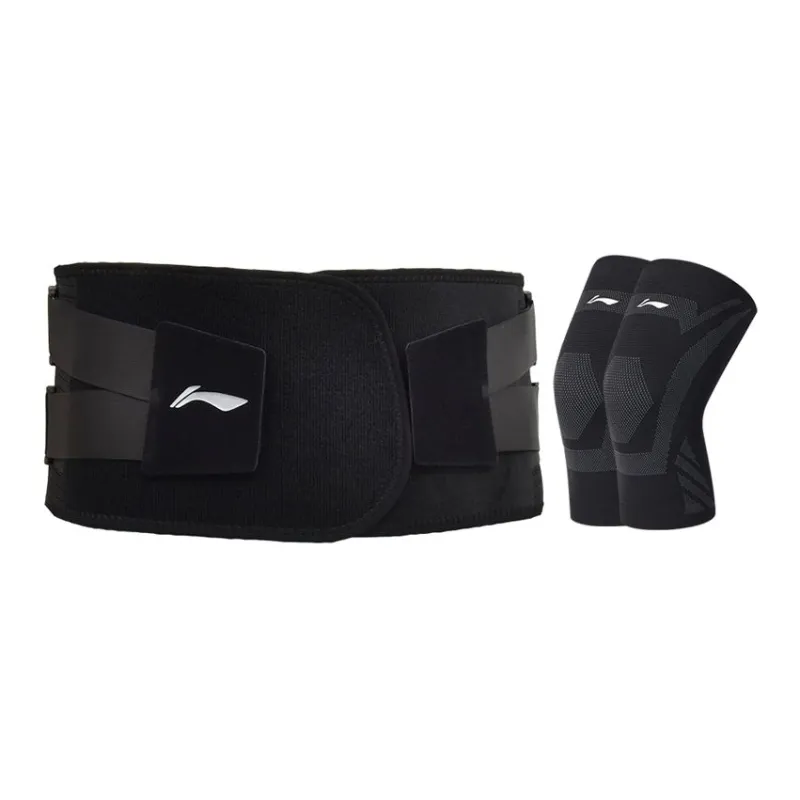 LiNing Back Support Braces Fitness Running Breathable Warm Protective Pressurized And Non Slip Polyester Nylon Unisex-5