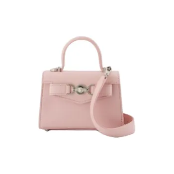 VERSACE Medusa '95 Leather Tote Bag, Shopping Bag, Shoulder Bag, Crossbody Bag, Handbag Mini Women's Pink