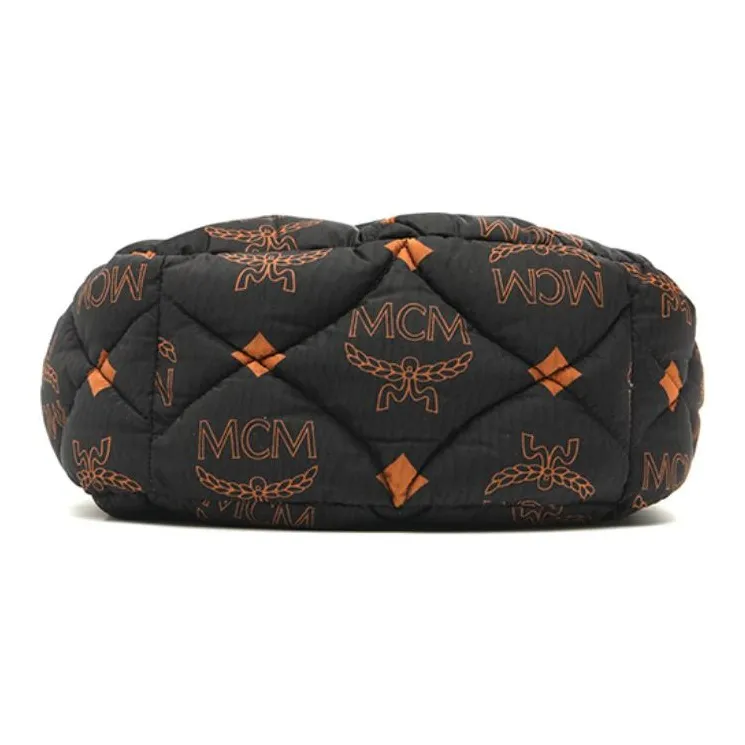 MCM Nylon Hobo Shoulder Bag, Crossbody Handbag Mini Women's Black-4