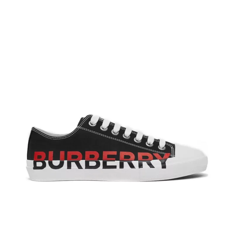 Burberry Logo Print Cotton Black Red White-1