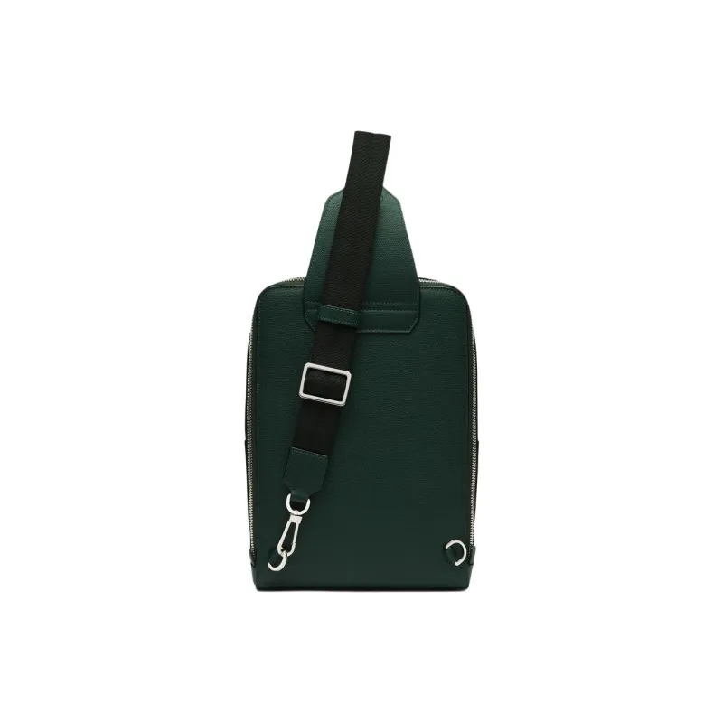 Valextra Calfskin Box Bag, Handbag, Crossbody Bag, Shoulder Bag Men Green-2
