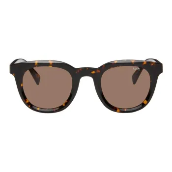A.P.C Acetate Square Sunglasses Men Brown