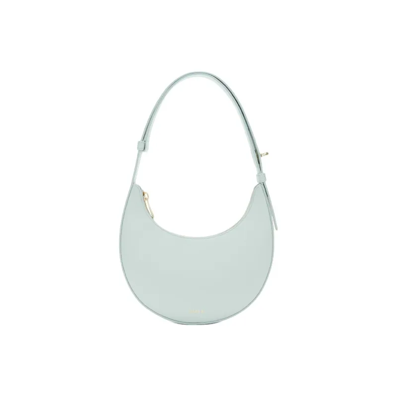 Furla Delizia Soft Calfskin One Shoulder Handbags Mini Women's Light Blue-0