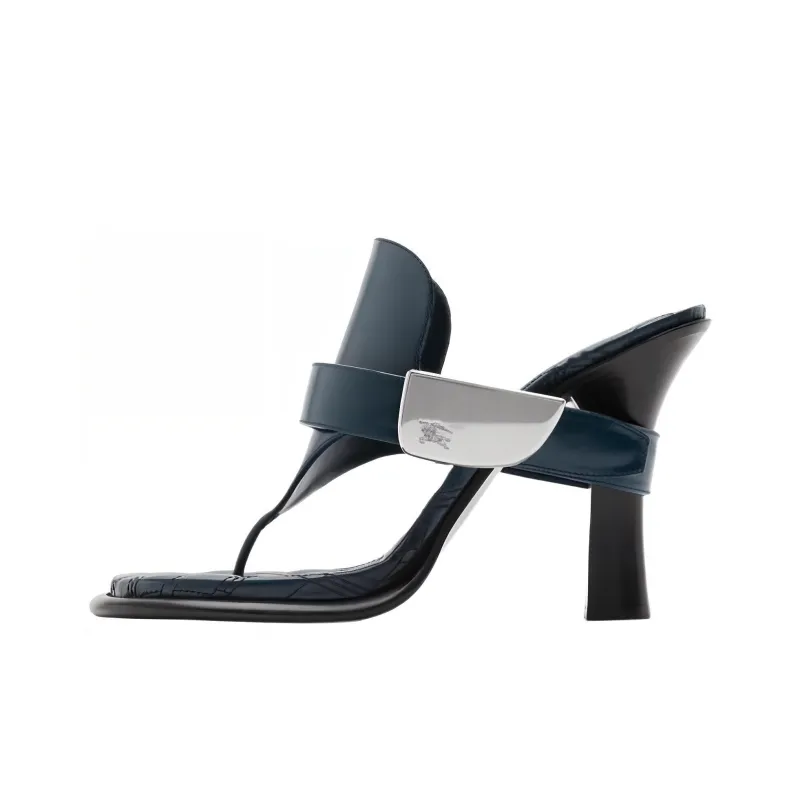 Burberry Flip Flops 5cm Women's Dark Blue-0