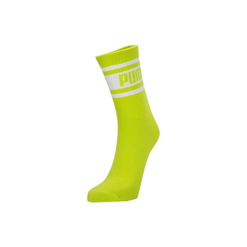 PUMA Mid Calf Socks Unisex 1 Pack Neon Yellow-1