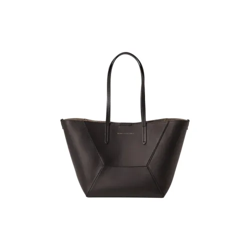 Brunello Cucinelli Calfskin Tote Bag, Shopping Bag, Handbag, Shoulder Bag Women's Brown