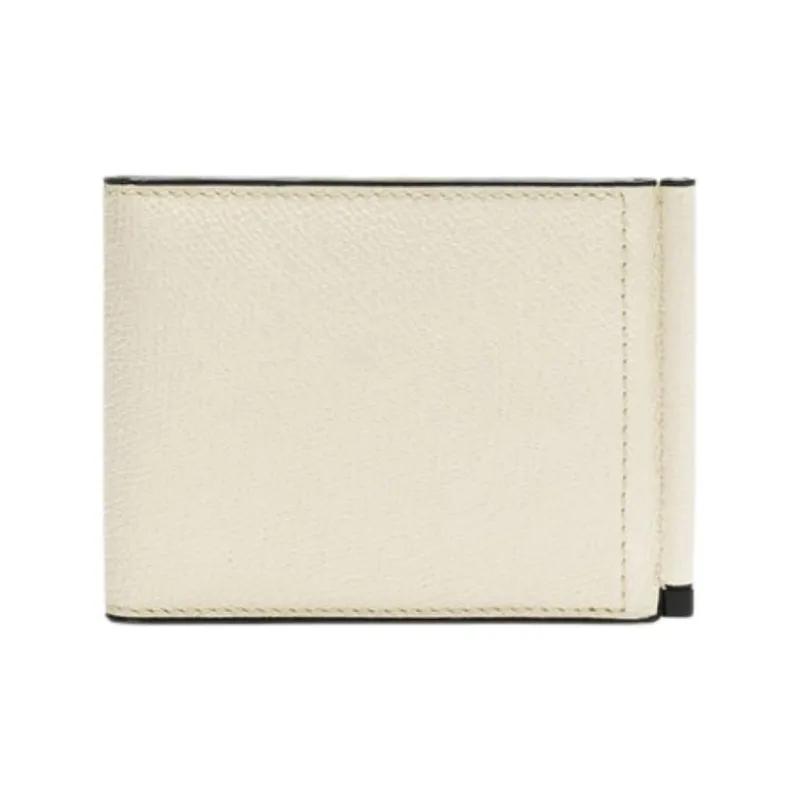 Valextra Millepunte Calfskin Wallet Men White-1