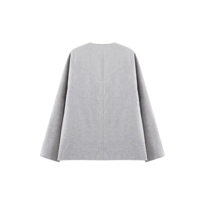PLAY BUSH Velvet feel Coat Women's Gray-1