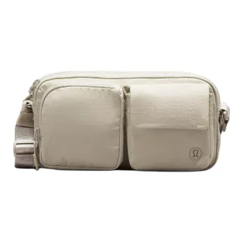 Lululemon Nylon Shoulder Bag Crossbody Bag Unisex Linen