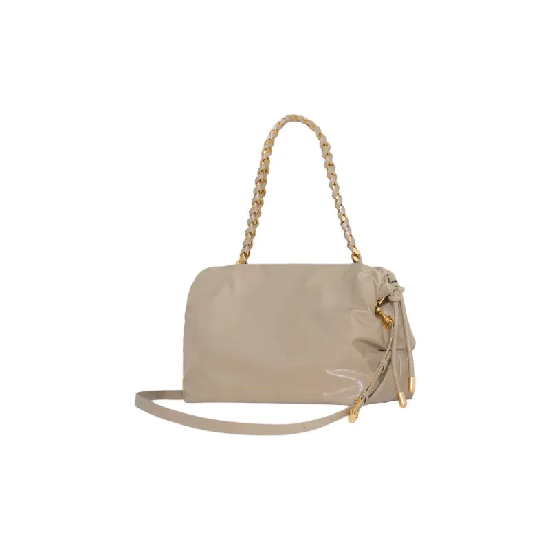 REBECCA MINKOFF Genuine Leather Handbag Shoulder Bag Women's Oyster Gray-1