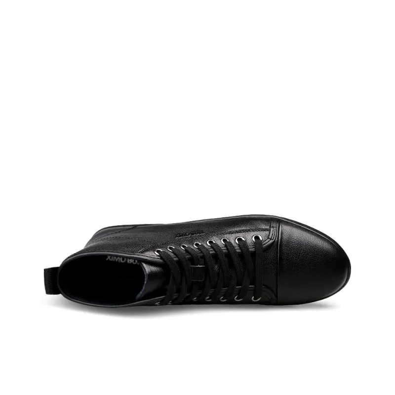XIMO BULL Slip-Resistant Cushioning Abrasion-Resistant Skateboard Shoes Men Black-6