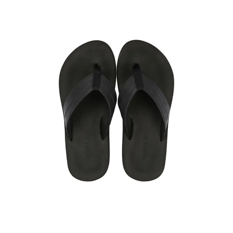 BOREE Stitching Flip Flops Men Black-1