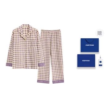 Floating Light Islands Pajama Set Women's Gift Box Set Purple