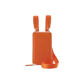 Maison Kitsune Leather Wallet Unisex Orange