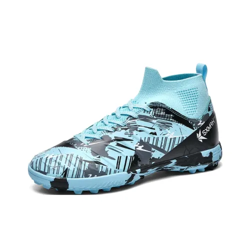 DOUBLE STAR 88 Artificial Ground Slip Resistant, Abrasion Resistant, Lightweight Soccer Shoes Unisex Blue Black