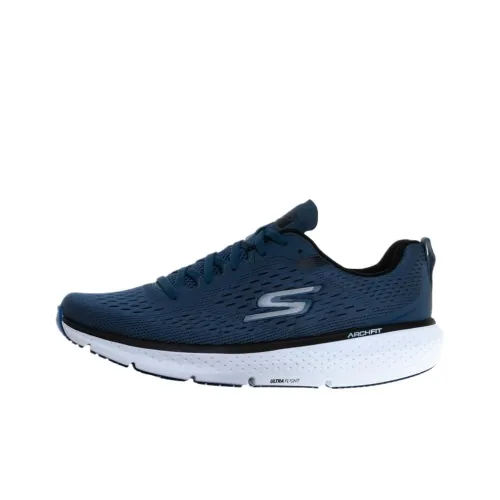 Skechers GO RUN Elevate Anti-Slip Wear-Resistant Breathable Lightweight Low-Top Running Shoes Men Blue