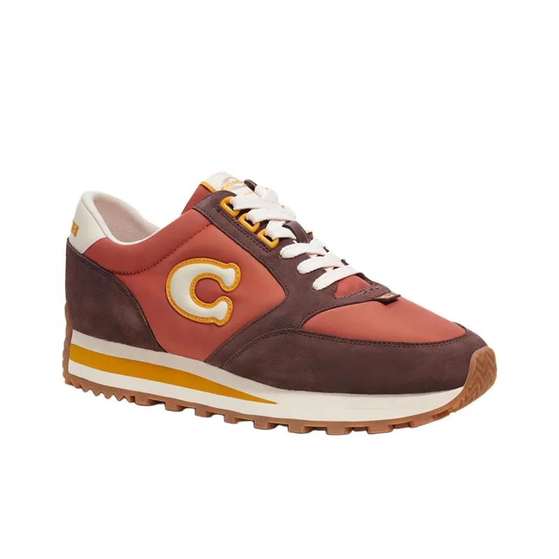 COACH Wear resistant And Lightweight Low Top Casual Shoes Men's Rusty Red-2