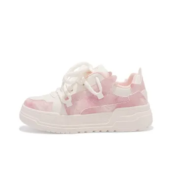 MKTKM Anti Slip Wear Resistant Low Top Skateboard Shoes Women's Misty Whisper Pink