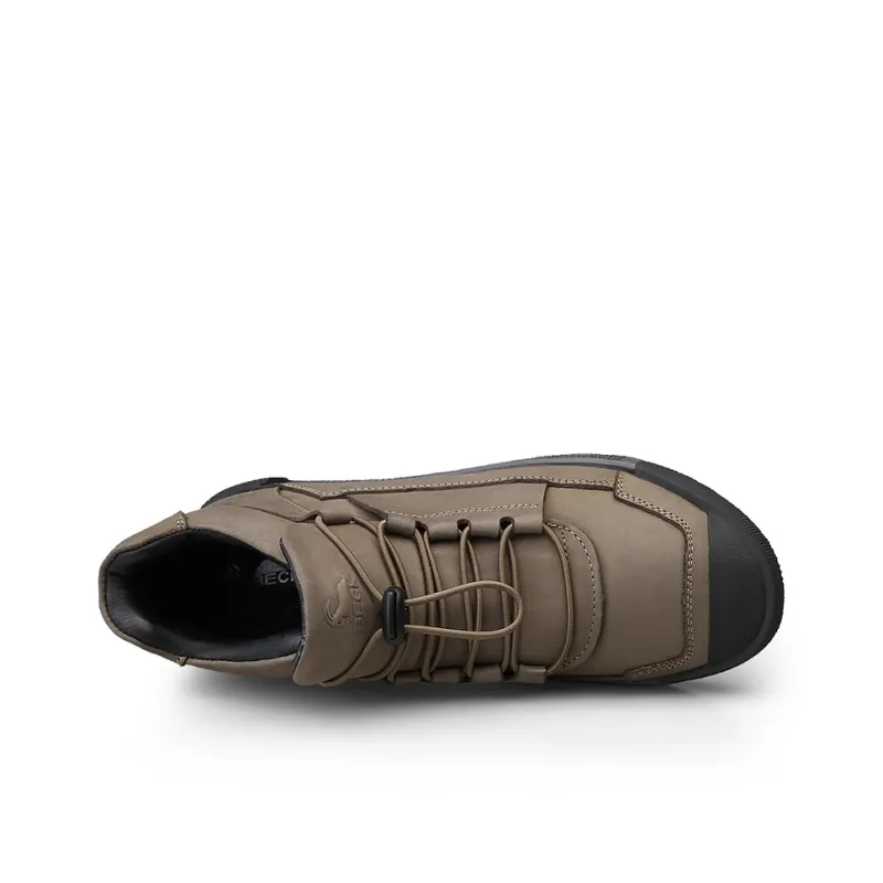 BECK Casual Shoes Men High Top Black, Khaki-8
