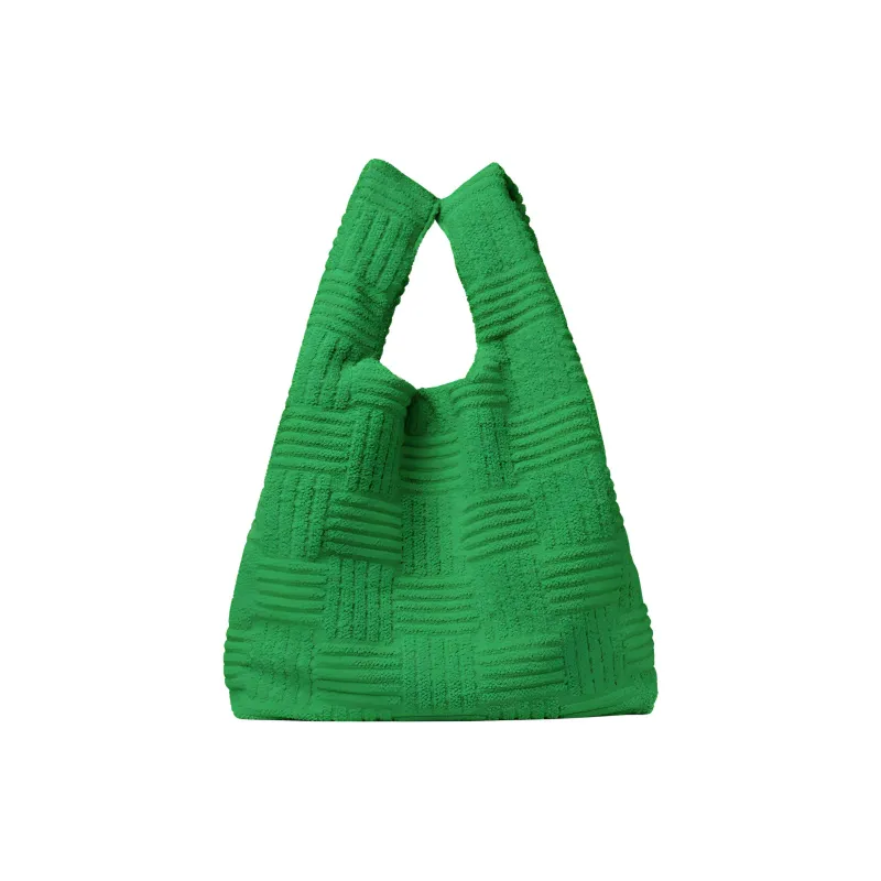 Bottega Veneta Towel Fabric Handbag Regular Unisex Green-0