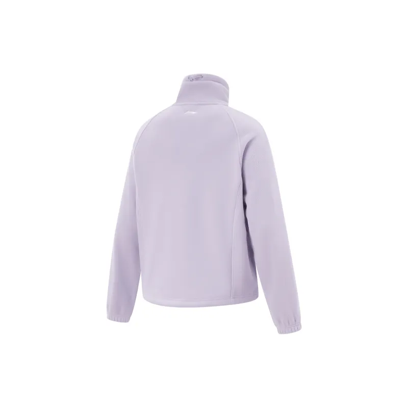 LiNing Fitness Series Velvet feel Coat Women's Sea Salt Purple-1