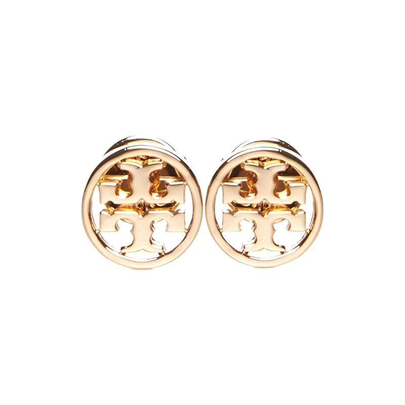 TORY BURCH Miller Double T Logo Plaque Stud Earrings-2