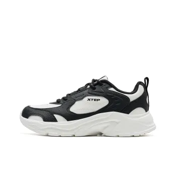 XTEP Anti Slip And Wear Resistant Water Resistant Low Top Casual Shoes Women's Sail White Black
