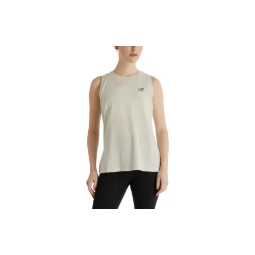 New Balance Heathertech Tank Tops Women's Off White