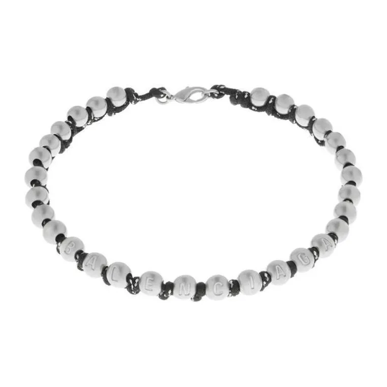 Balenciaga Brass Necklaces Men Silver-0